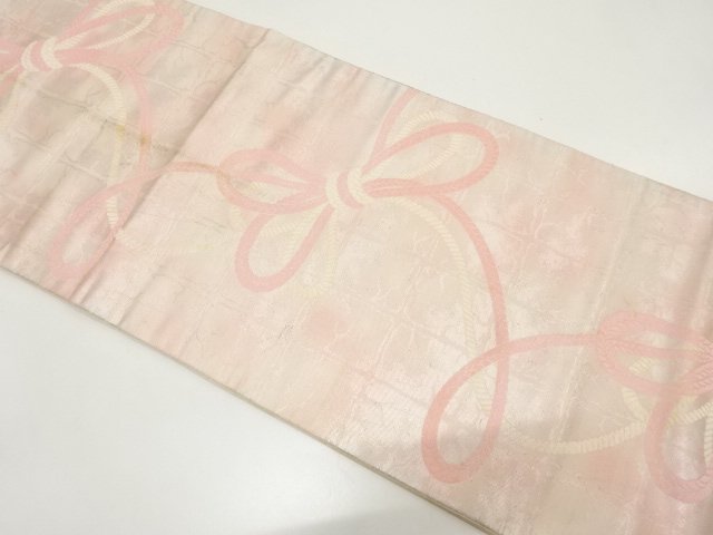 JAPANESE KIMONO / ANTIQUE FUKURO OBI / SILK / WOVEN KUMIHIMO CORD PATTERN